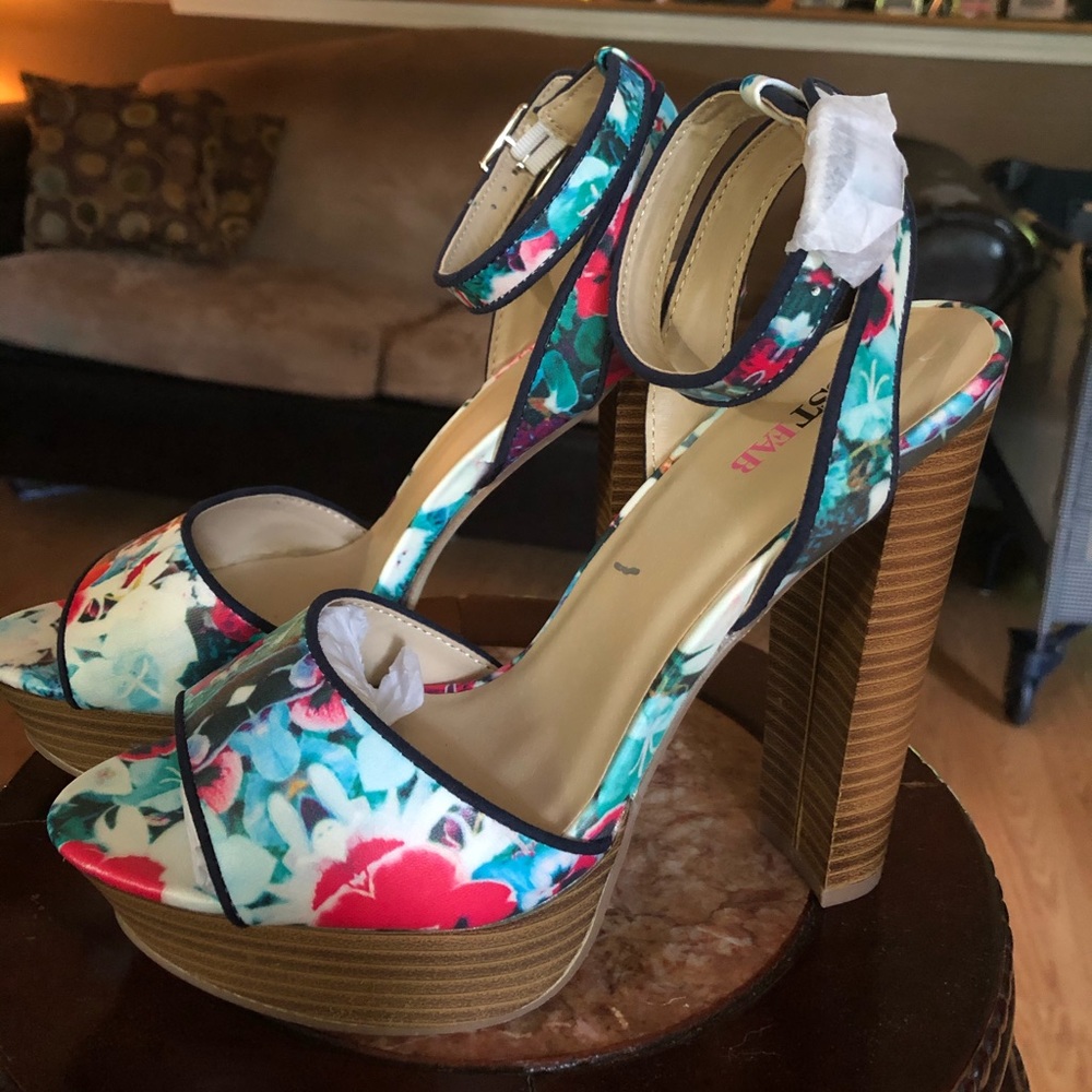 Just Fab Floral High Heels